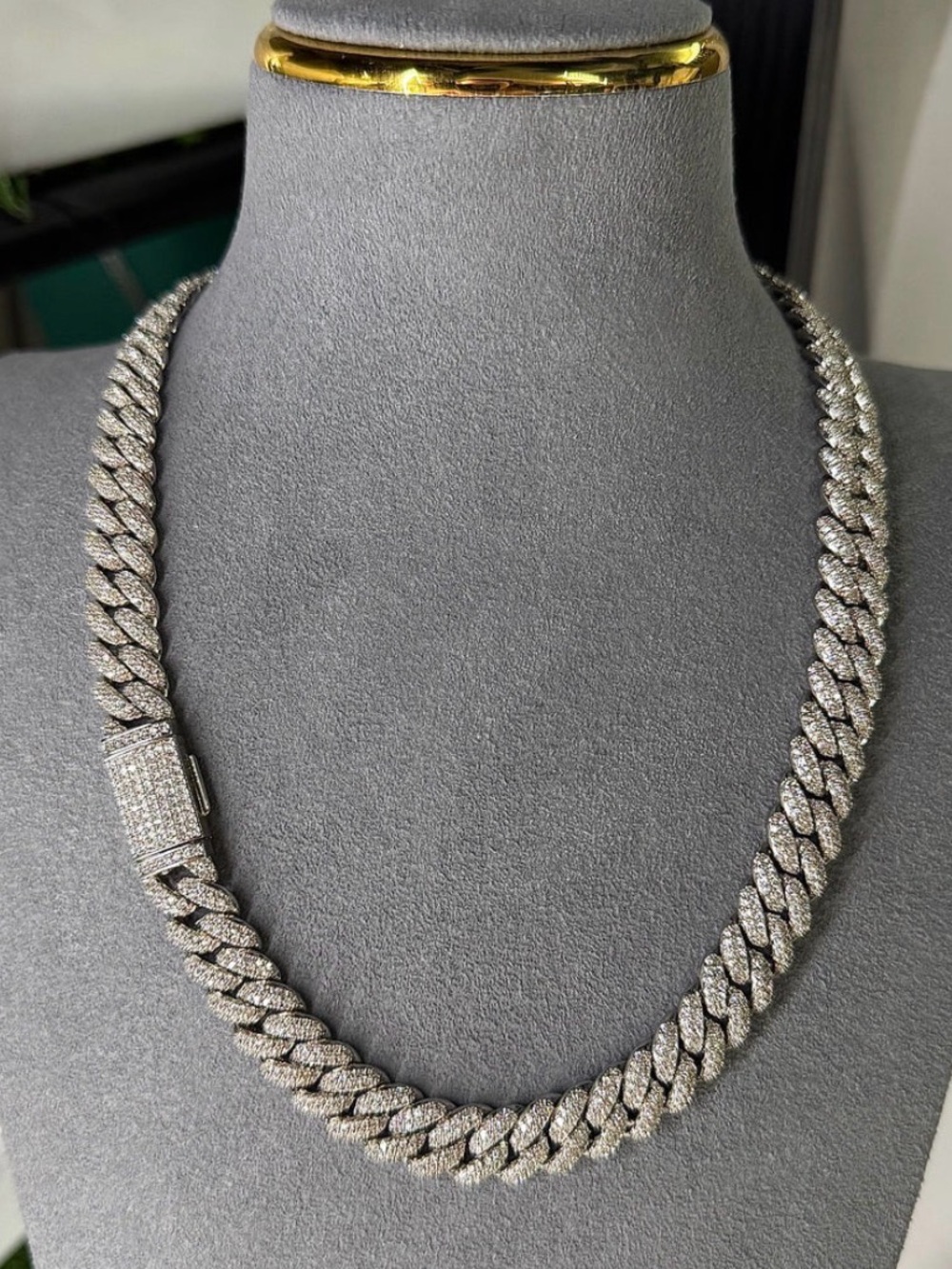 10MM Cuban Chain Box Clasp 5A CZ